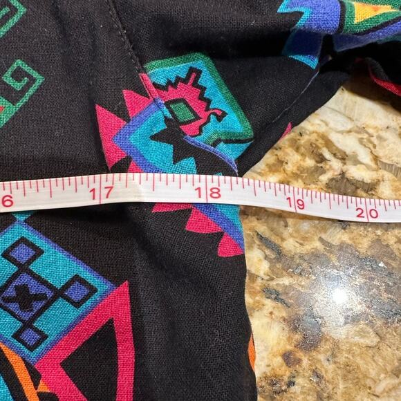 Frontier Series Cotton Western Aztec Print Womens Medium Long Sleeve Shirt - Picture 5 of 8